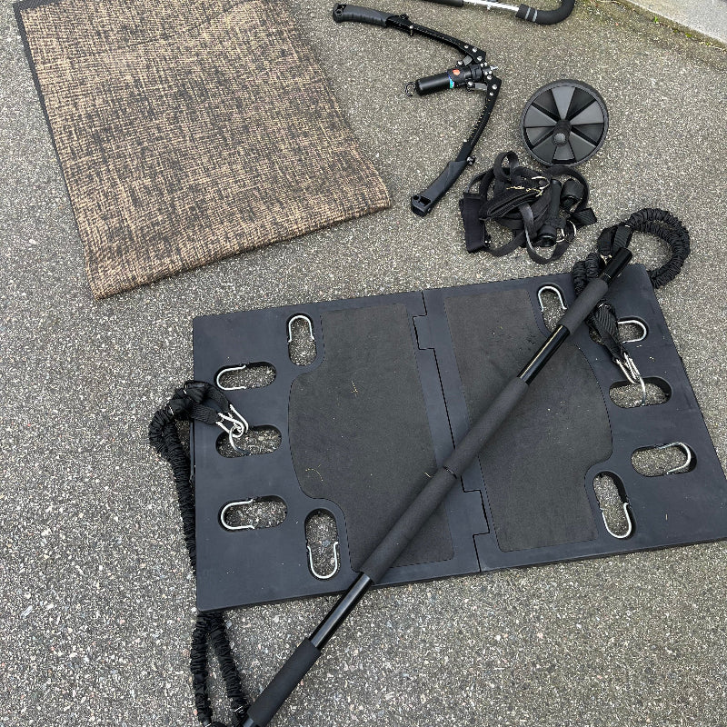 Bærbar hjemmegym med motstandsbånd