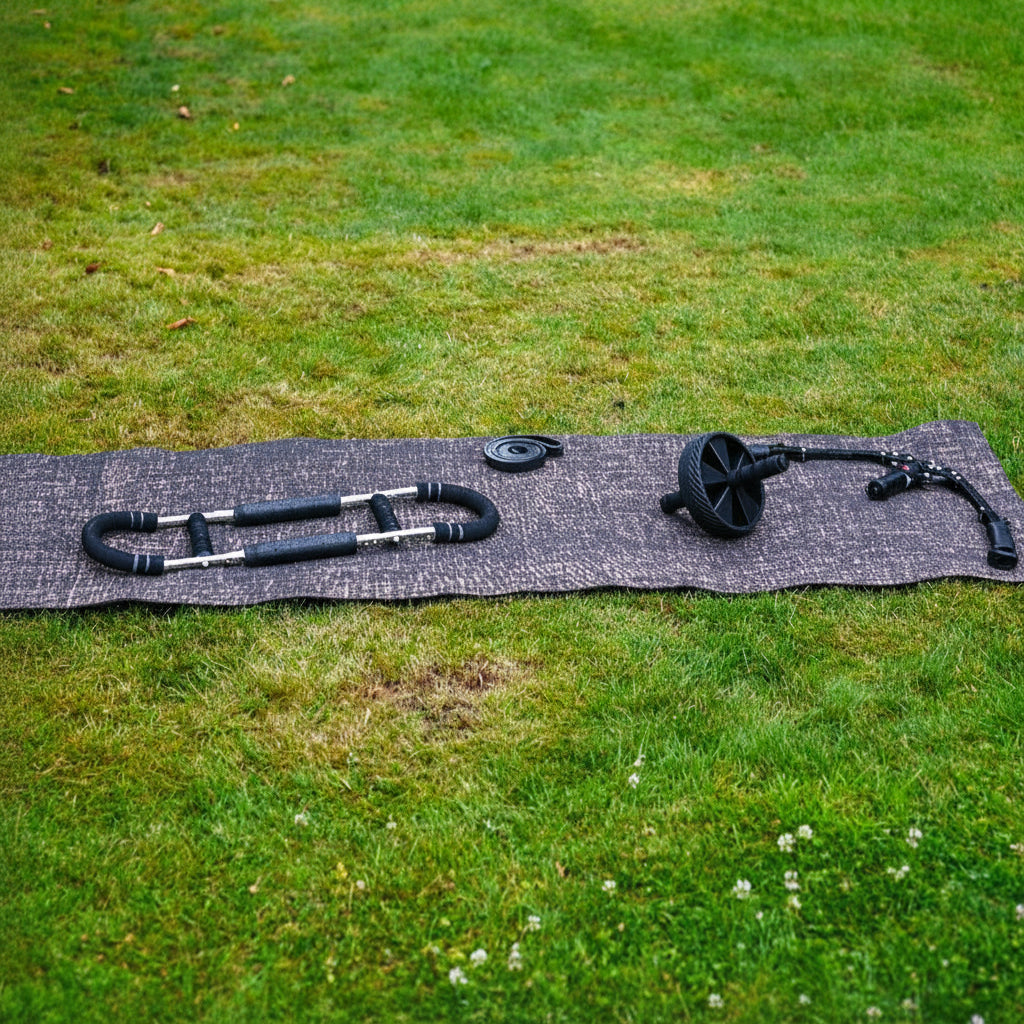 Stor treningsmatte for tøying og styrke